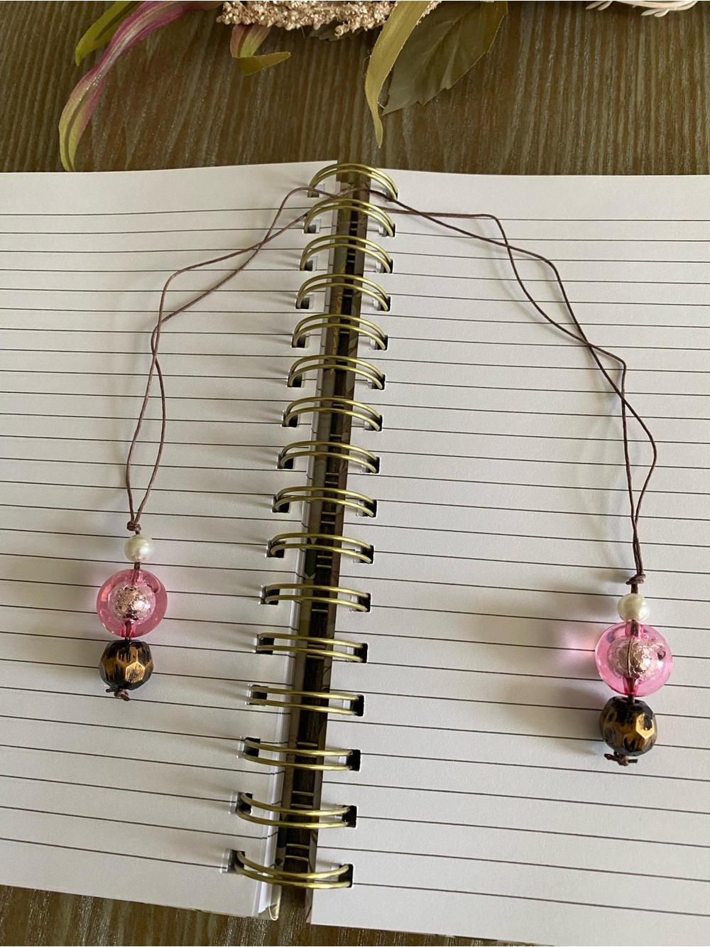 Beaded Soft Pink Book Mark
